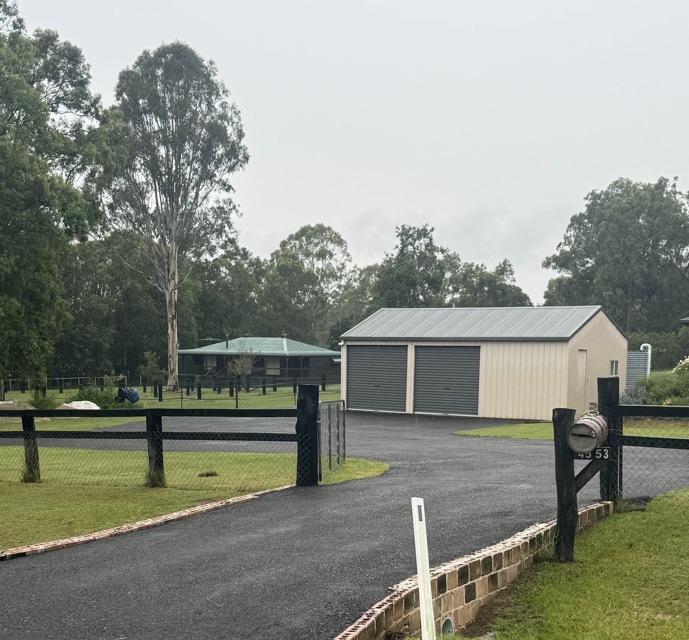 Driveway after